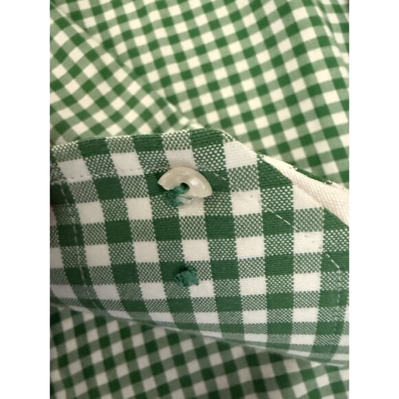 Berto Lucci Men's M Green & White Check Button Down Long Sleeve - Picture 6 of 7